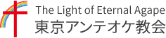 The Light of Eternal Agape 東京アンテオケ教会のホームページロゴです。こちらのサイトでの音声ガイドは対応していません。クリックすると新規ウインドウで東京アンテオケ教会のホームページが開きます。